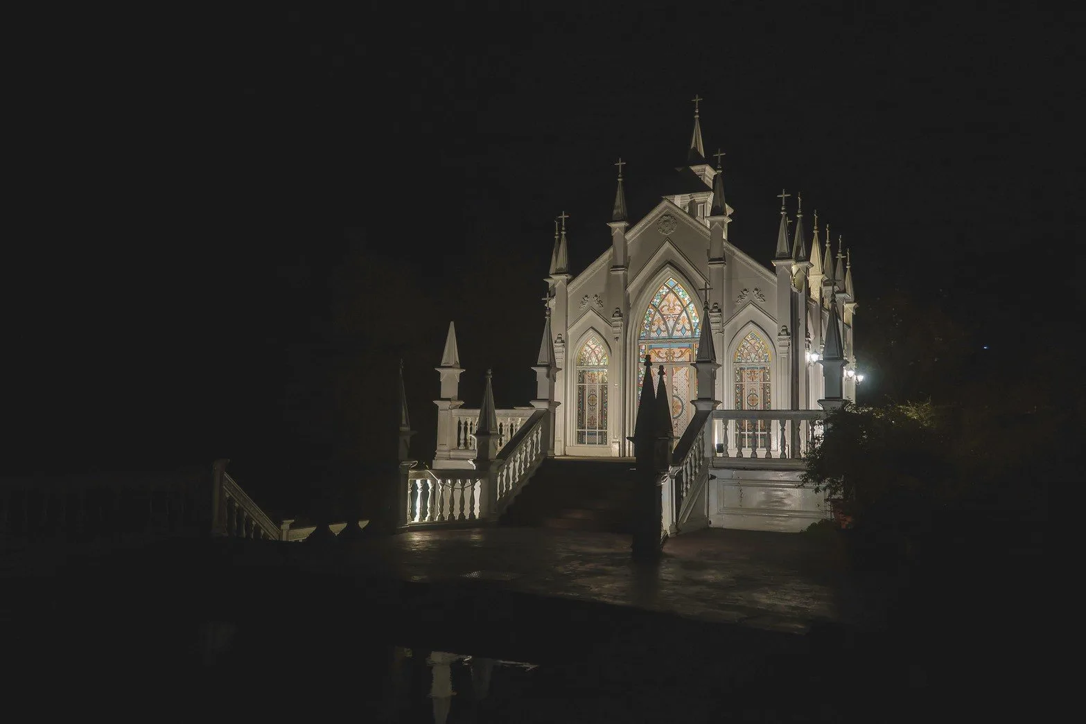 純白教堂夜景 純白教堂夜景